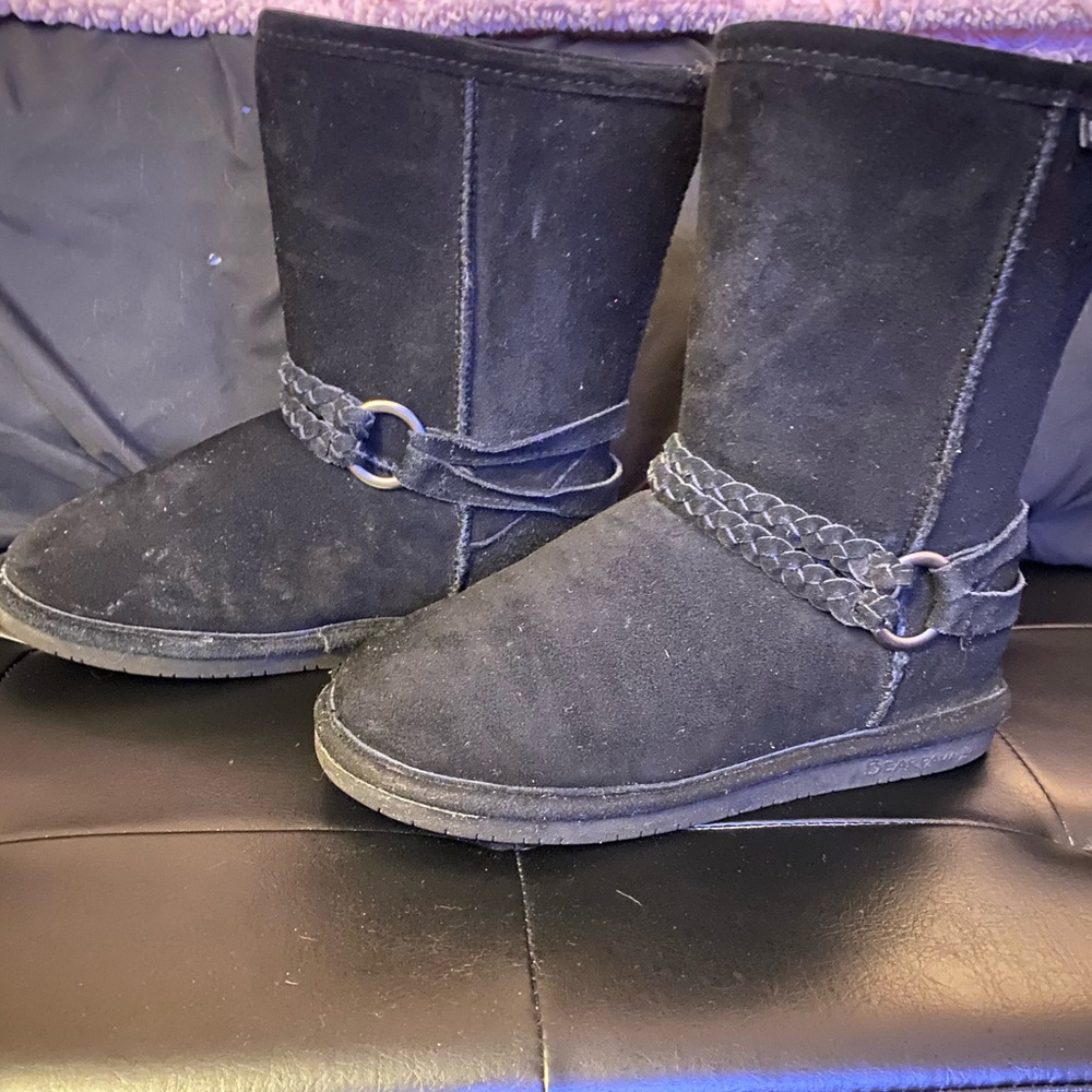 Black Suede Bearpaw